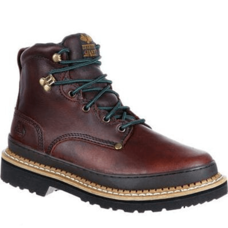 GEORGIA BOOT Boots Georgia Boot Men's Oxblood Giant Steel Toe Lace-Up Work Boots G6374