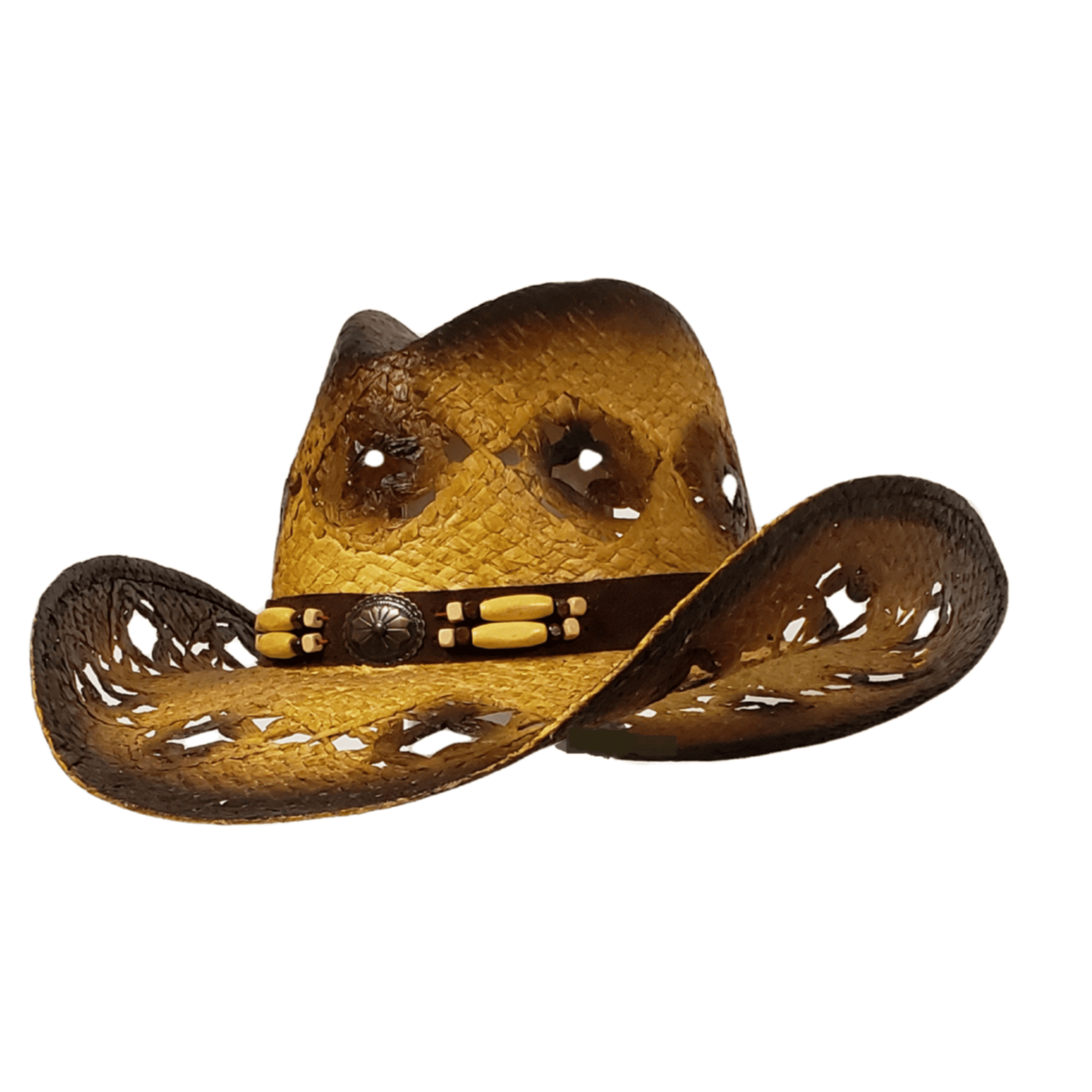 Gone Country Hats Men & Women's Hats Bonfire Yellow-Brown - Straw Nante
