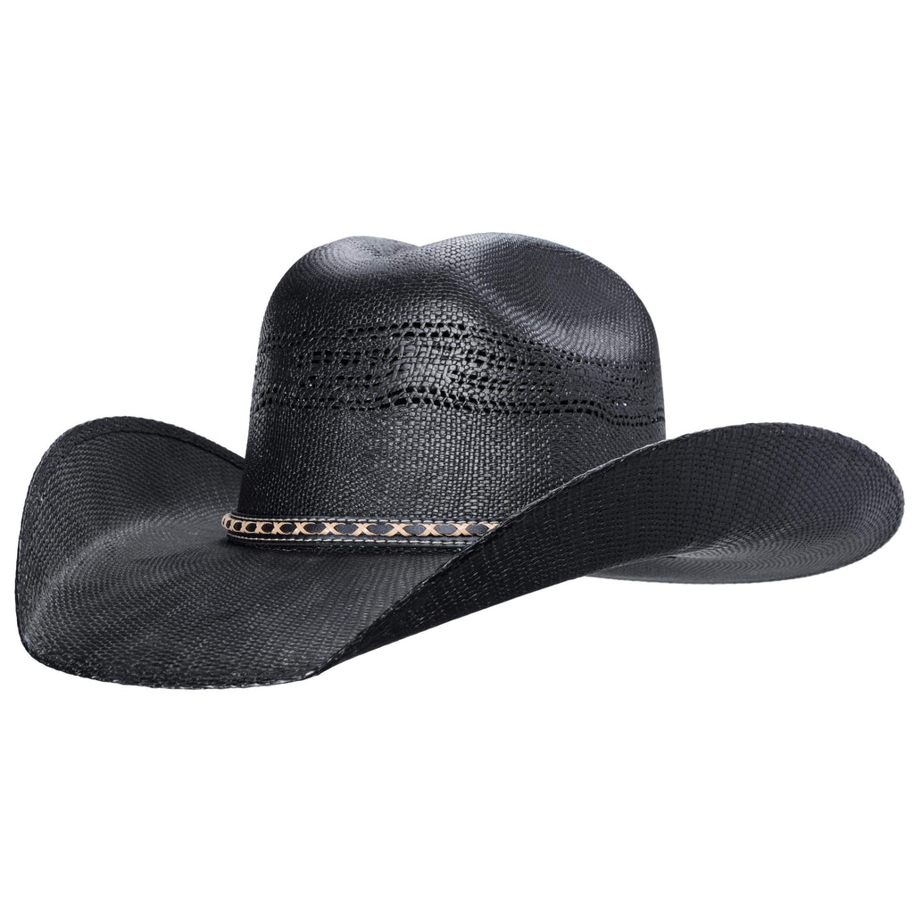 Gone Country Colt Black Straw Bangora (Justin Series) Cowboy Hat Small fits 6-7/8 to