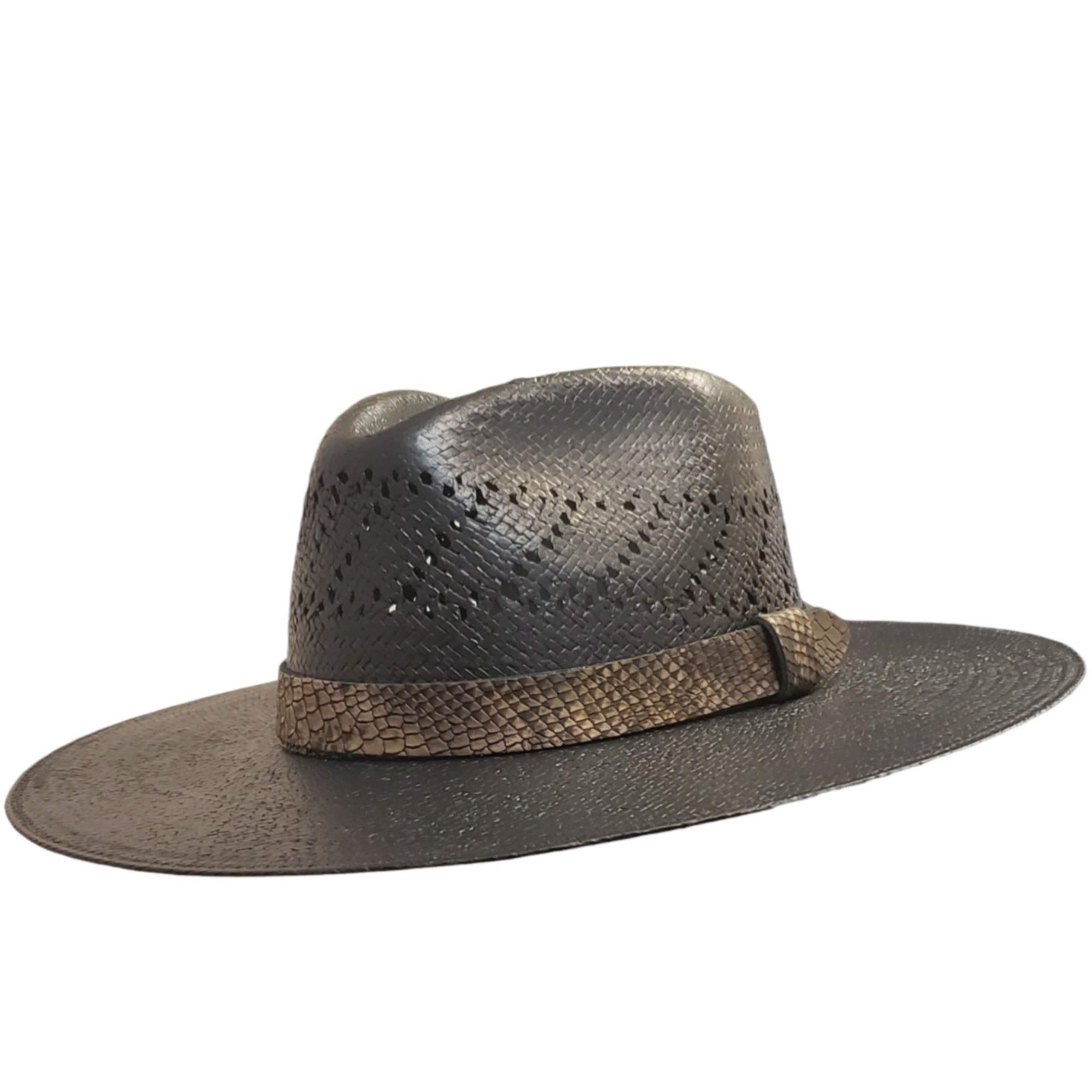Gone Country Hats Men & Women's Hats Darkside Black - Straw Shantung