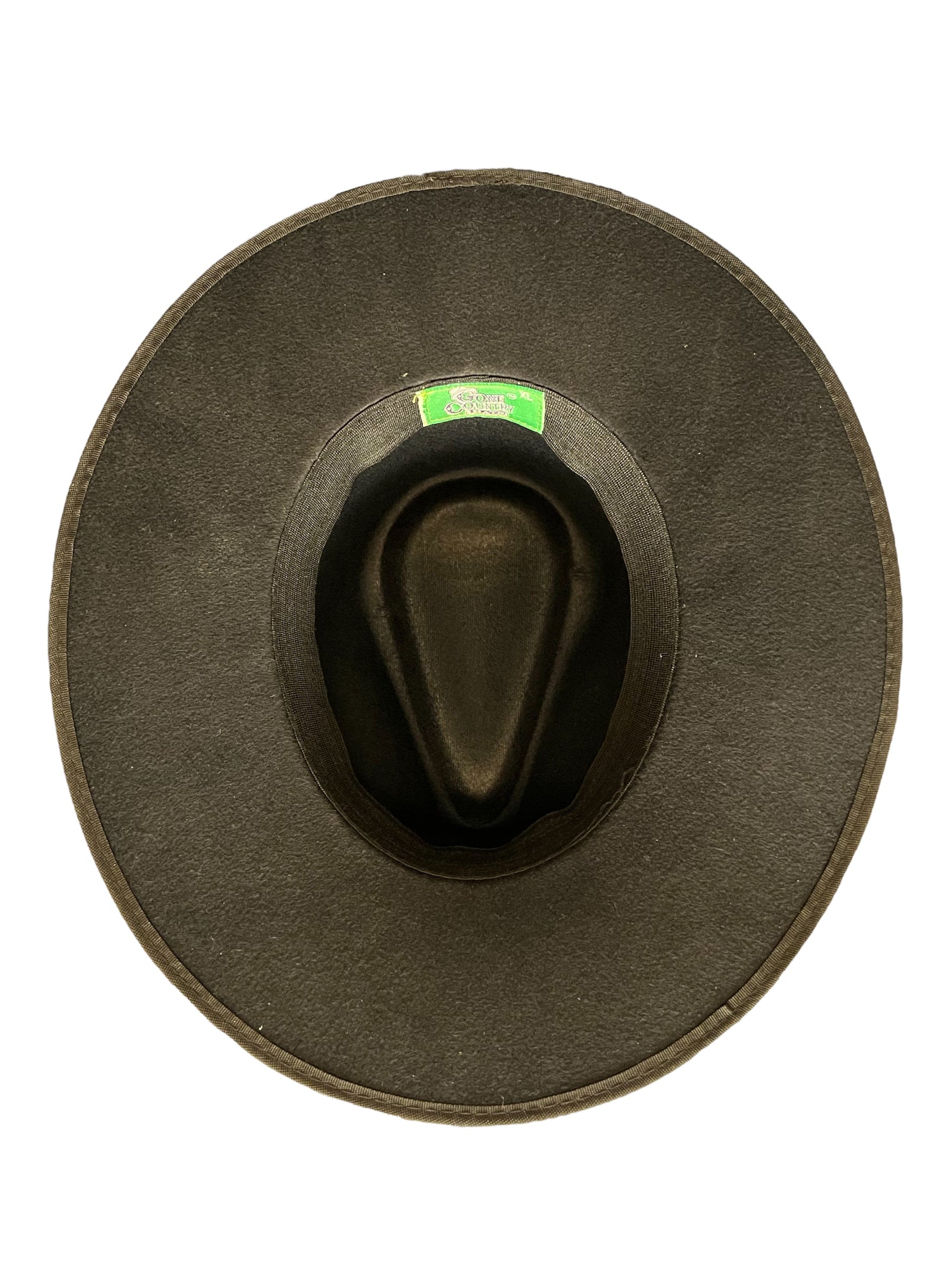 Gone Country Flat Brim Black - Cotton (Drifter Series) Cowboy Hat