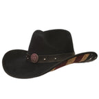 Gone Country Hats Men & Women's Hats Small 6-7/8 to 7 / American Flag Black Cotton Felt Police Heroes - American Flag Black Cotton Poly Felt