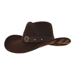 Gone Country Hats Men & Women's Hats Small 6-7/8 to 7 / American Flag Brown Cotton Felt FIRE FIGHTER HEROES BROWN COTTON USA