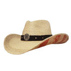Gone Country Hats Men & Women's Hats Small 6-7/8 to 7 / American Flag Palm Straw Coast Guard Heroes - American Flag Palm Straw