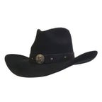 Gone Country Hats Men & Women's Hats Small 6-7/8 to 7 / Black Cotton Felt Navy Heroes - Black Cotton Poly Felt