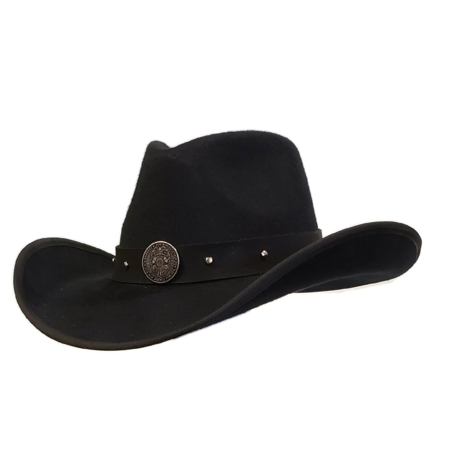 Gone Country Hats Men & Women's Hats Small 6-7/8 to 7 / Black Cotton Felt Police Heroes - Black Cotton Poly Felt