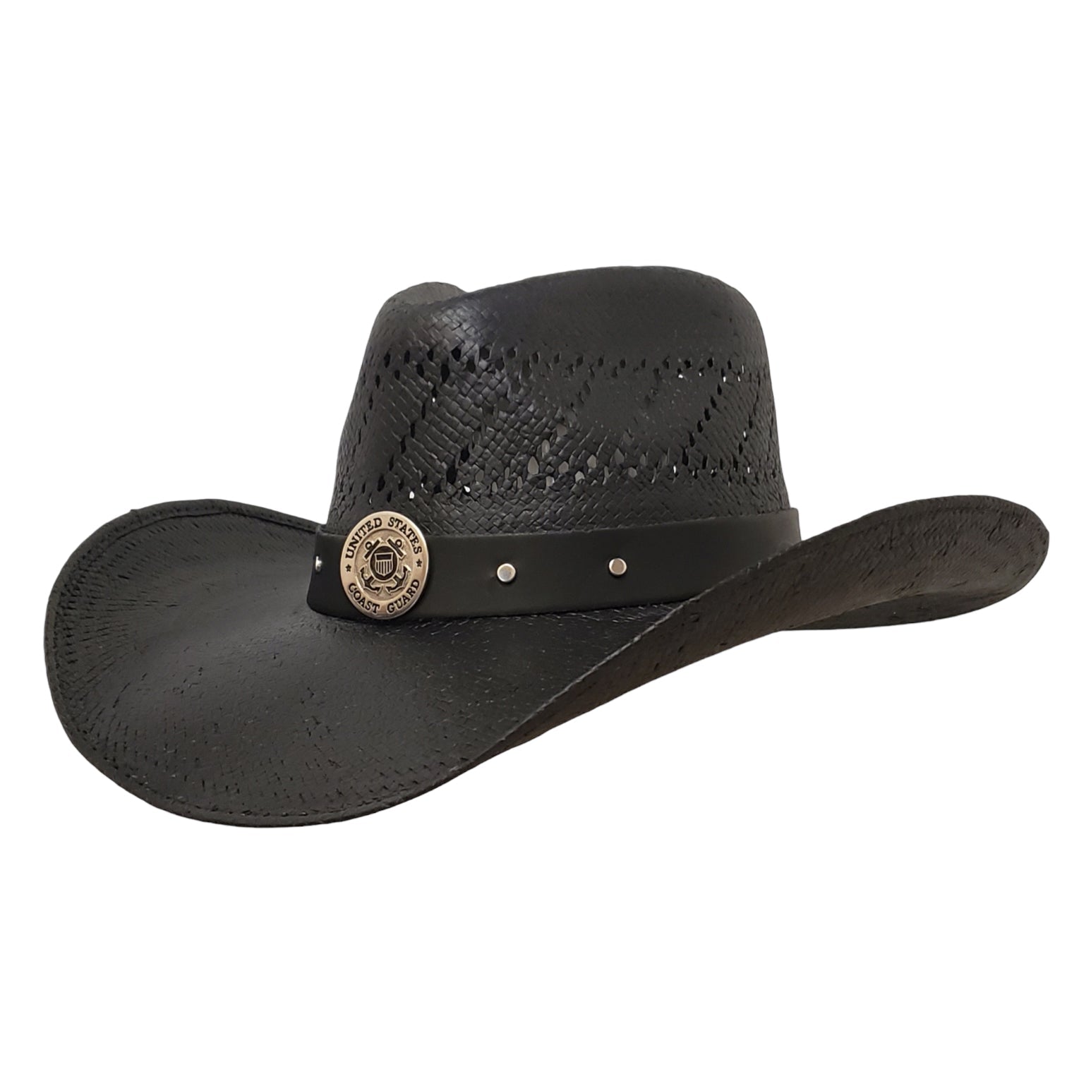 Gone Country Hats Men & Women's Hats Small 6-7/8 to 7 / Black Straw Coast Guard Heroes - Black Straw