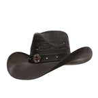 Gone Country Hats Men & Women's Hats Small 6-7/8 to 7 / Black Straw Firefighter Heroes - Black Straw