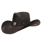 Gone Country Hats Men & Women's Hats Small 6-7/8 to 7 / Black Straw Navy Heroes - Black Straw