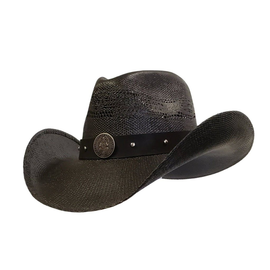 Gone Country Hats Men & Women's Hats Small 6-7/8 to 7 / Black Straw Police Heroes - Black Straw