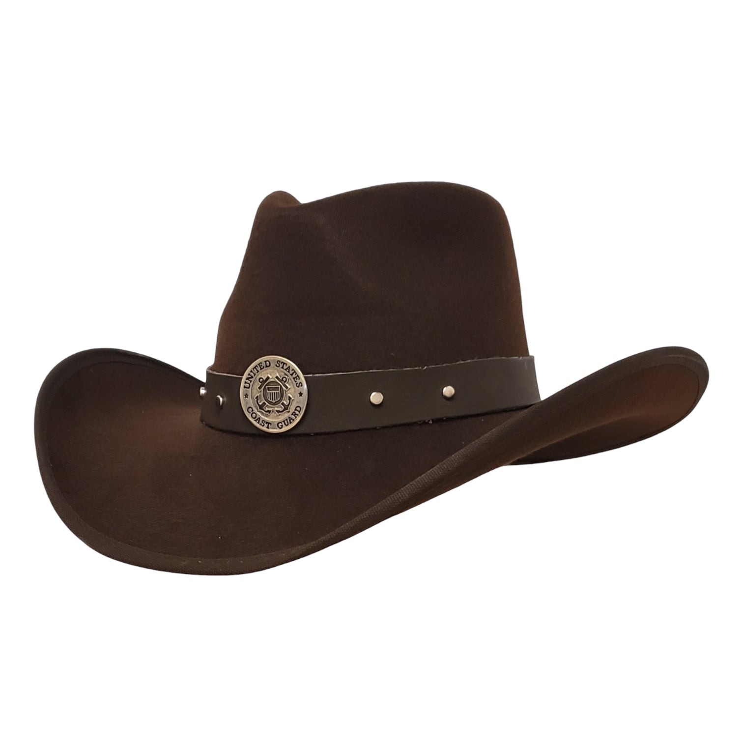 Gone Country Hats Men & Women's Hats Small 6-7/8 to 7 / Brown Cotton Felt Coast Guard Heroes - Brown Cotton Poly Felt