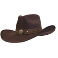 Gone Country Hats Men & Women's Hats Small 6-7/8 to 7 / Brown Cotton Felt Navy Heroes - Brown Cotton Poly Felt