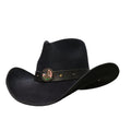 Gone Country Hats Men & Women's Hats Small  fits 6-7/8 to 7 / Black Cotton Felt Don't Tread On Me - Black Cotton Poly Felt