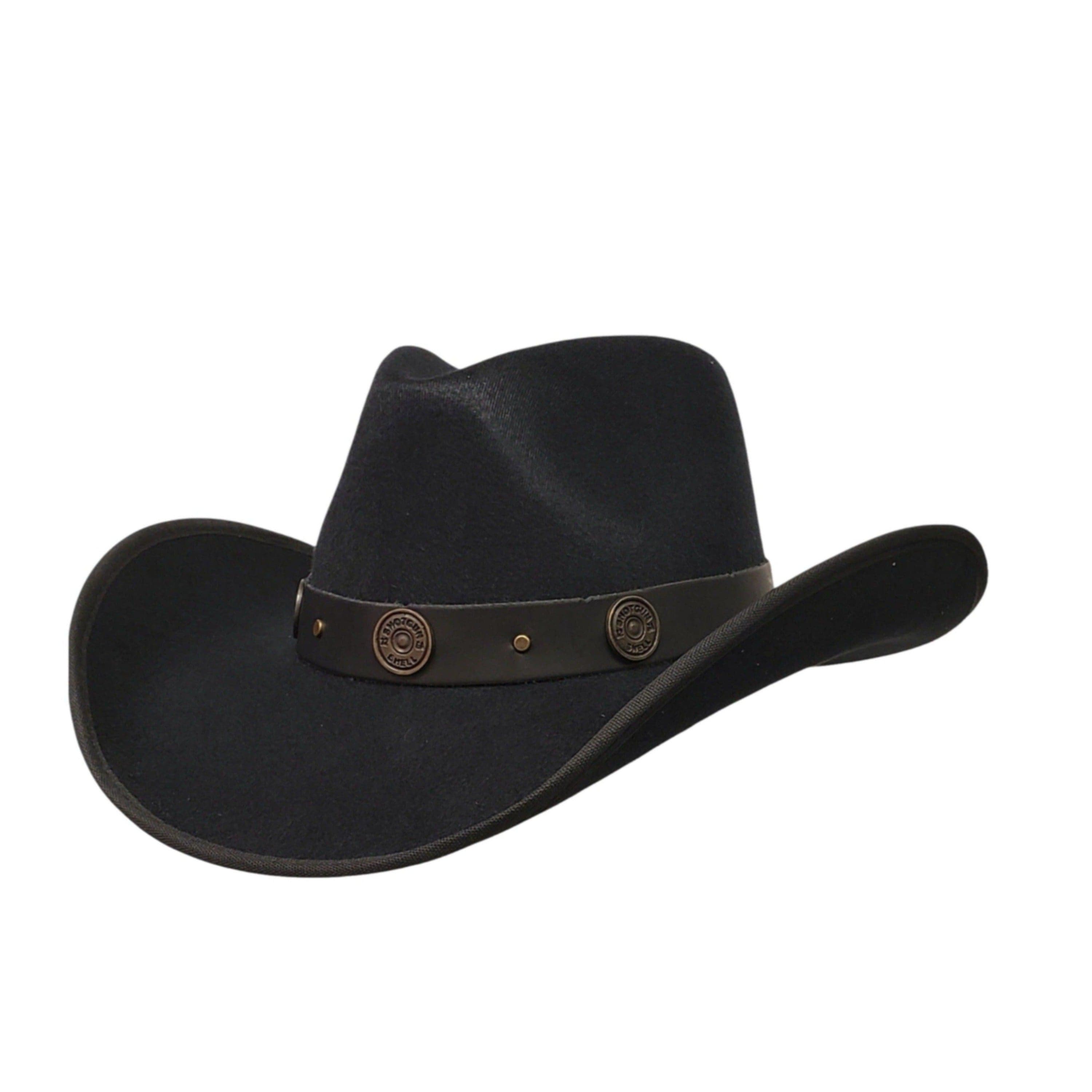 Gone Country Hats Men & Women's Hats Small  fits 6-7/8 to 7 / Black Double Barrel Black - Cotton