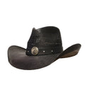 Gone Country Hats Men & Women's Hats Small  fits 6-7/8 to 7 / Black Straw Don't Tread On Me - Black Straw