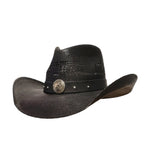 Gone Country Hats Men & Women's Hats Small  fits 6-7/8 to 7 / Black Straw Don't Tread On Me - Black Straw