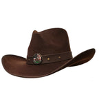 Gone Country Hats Men & Women's Hats Small  fits 6-7/8 to 7 / Brown Cotton Felt Don't Tread On Me - Brown Cotton Poly Felt