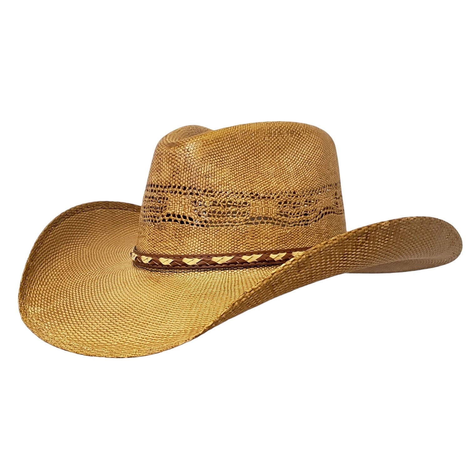 Gone Country Hats Men & Women's Hats Small  fits 6-7/8 to 7 Maverick Brown - Straw Bangora