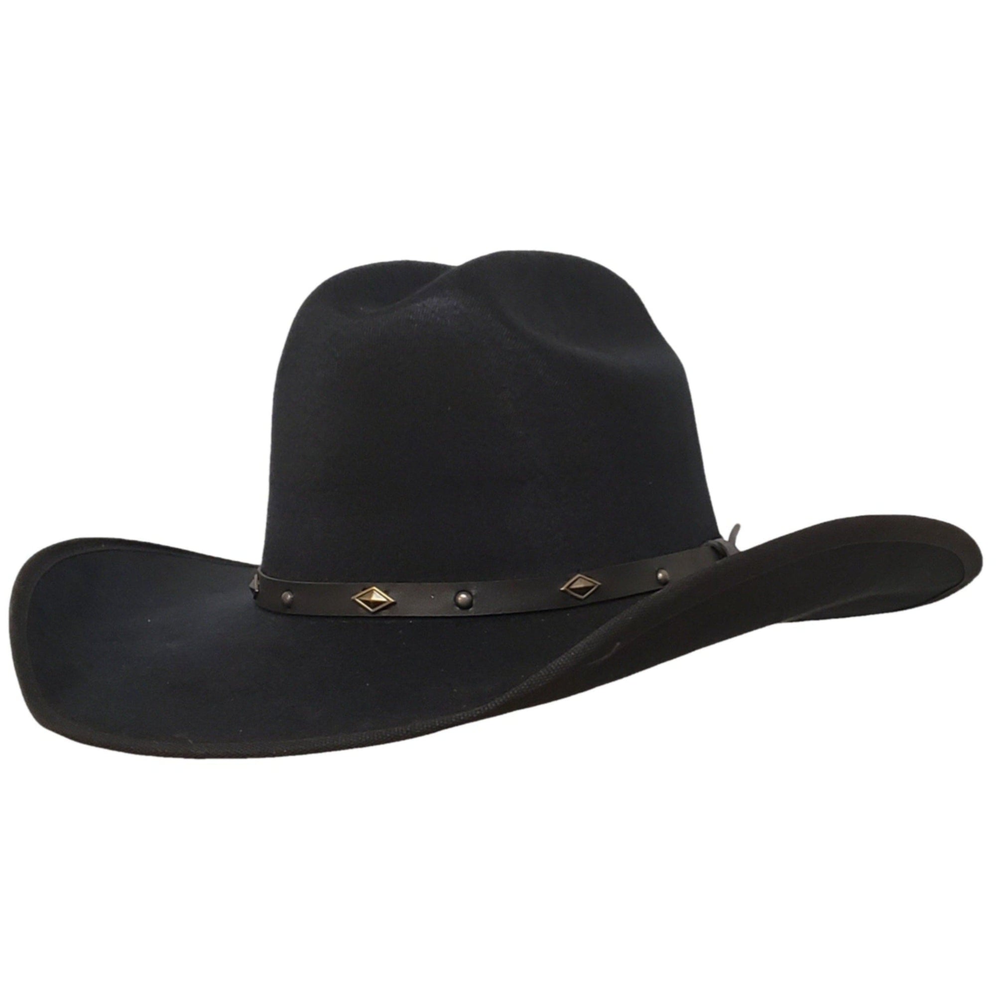 Gone Country Hats Men & Women's Hats Small  fits 6-7/8 to 7 San Antonio Black - Cotton (Yellowstone Series)