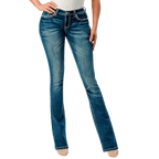 Grace In LA Jeans Grace in LA Necklace Embellishment Mid Rise Bootcut Jeans EBS647