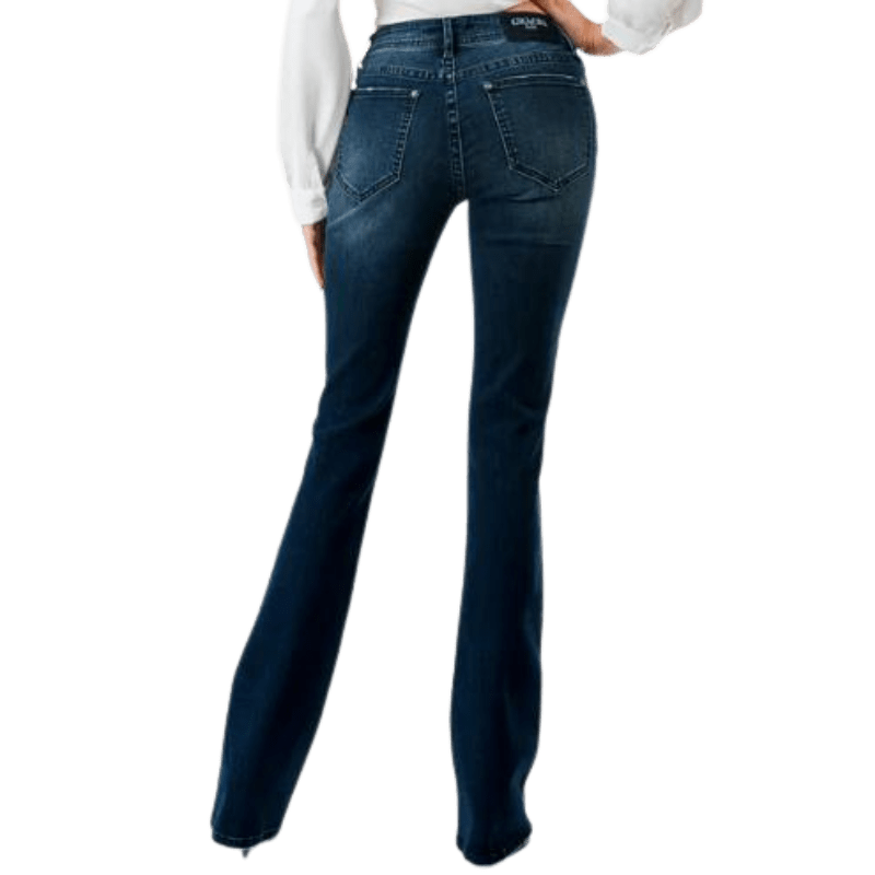 Grace In LA Jeans Grace in LA Women's Distressed Mid Rise Bootcut Jeans EB9568