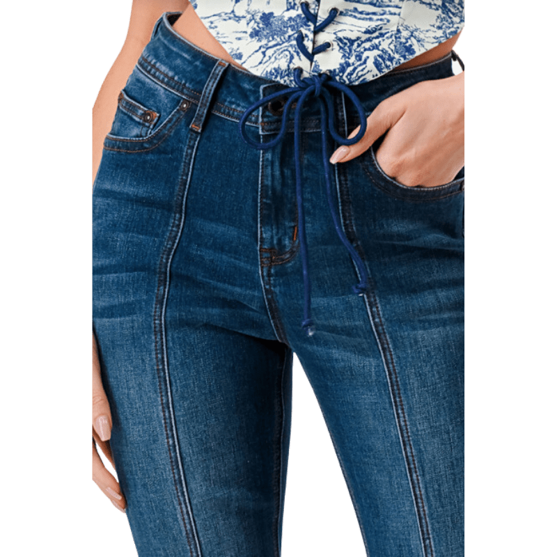 Grace In LA Jeans Grace in LA Women's Medium Blue High Rise Flare Jeans HL9578