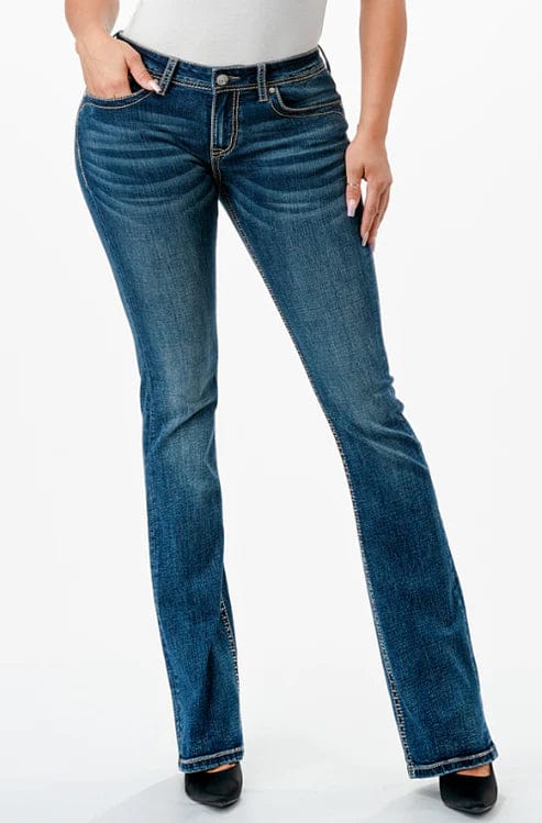 Grace in LA Women's Mid Rise Bootcut Jeans EB51838 – Russell's