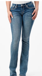 Grace In LA Jeans Grace in LA Women's Steer Head Mid Rise Bootcut Jeans EBS616