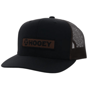 HOOEY Hats Hooey Men's Lock Up Black/Brown Snapback Ball Cap 2313T­BKBR