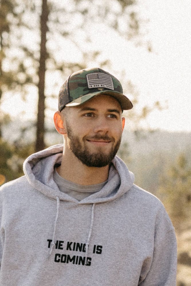 Hope Outfitters Hats God We Trust Camo Trucker Hat