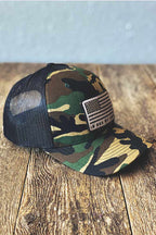 Hope Outfitters Hats God We Trust Camo Trucker Hat
