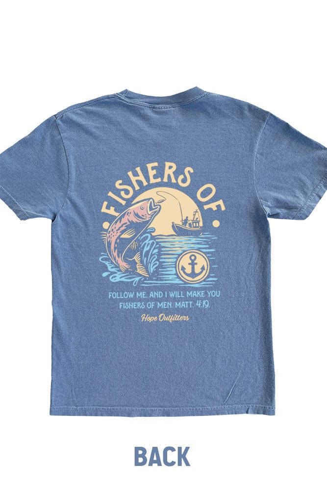 Hope Outfitters T-Shirts Blue Fishers of Men Tee