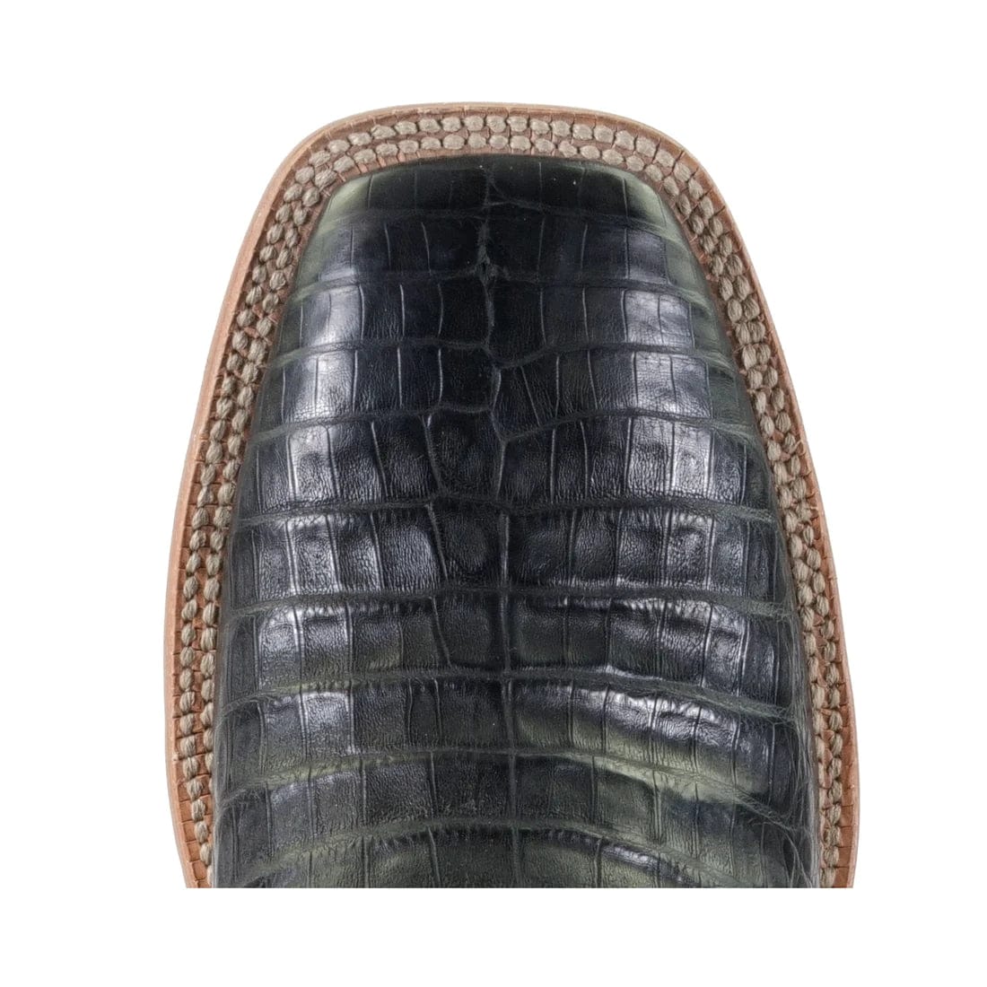 Hyer Men s Big Bow Black Honey Square Toe Exotic Cowboy Boots