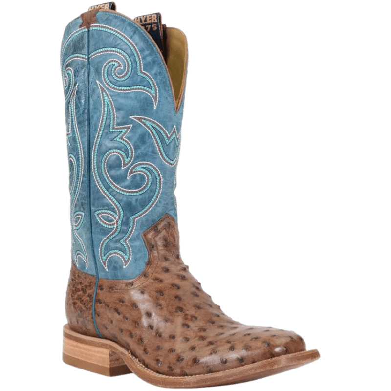 HYER Boots Hyer Men's Jetmore Tabac/Blue Square Toe Western Boots HM11008