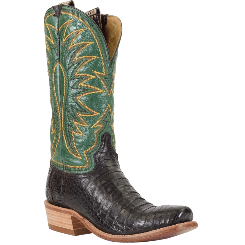 HYER Boots Hyer Men's Spearville Coffee/Grass Square Toe Western Boots HM12006