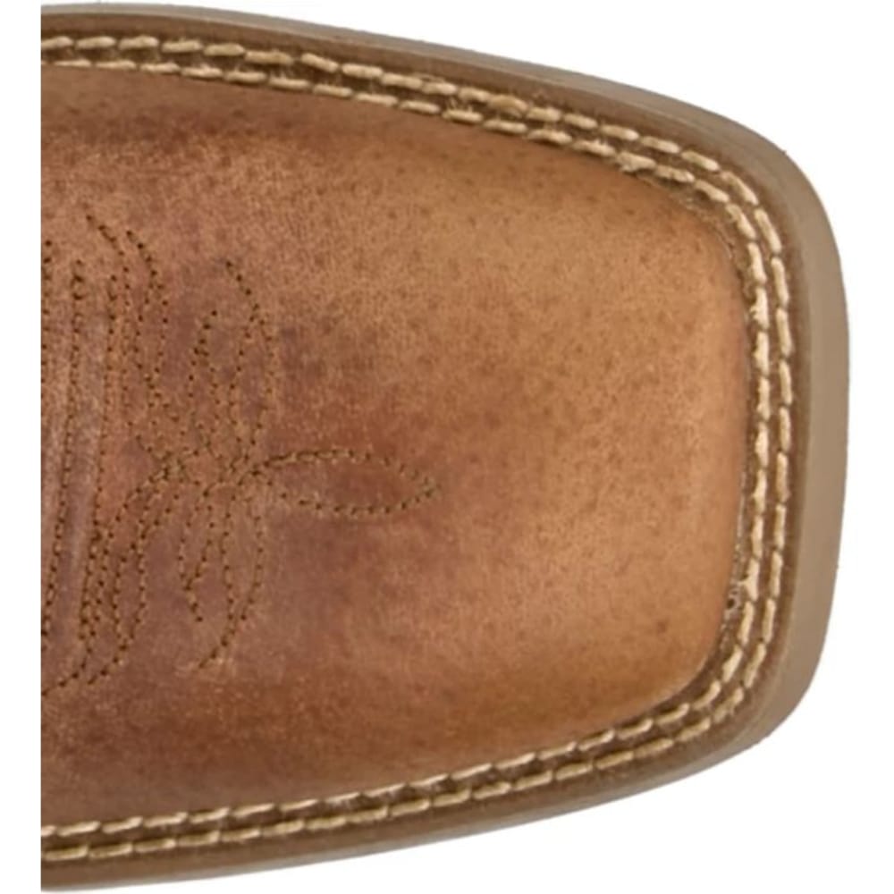 JUSTIN Accessories Justin Women's Brown & Blue Della Water Buffalo Square Toe Western Boots SE2813L