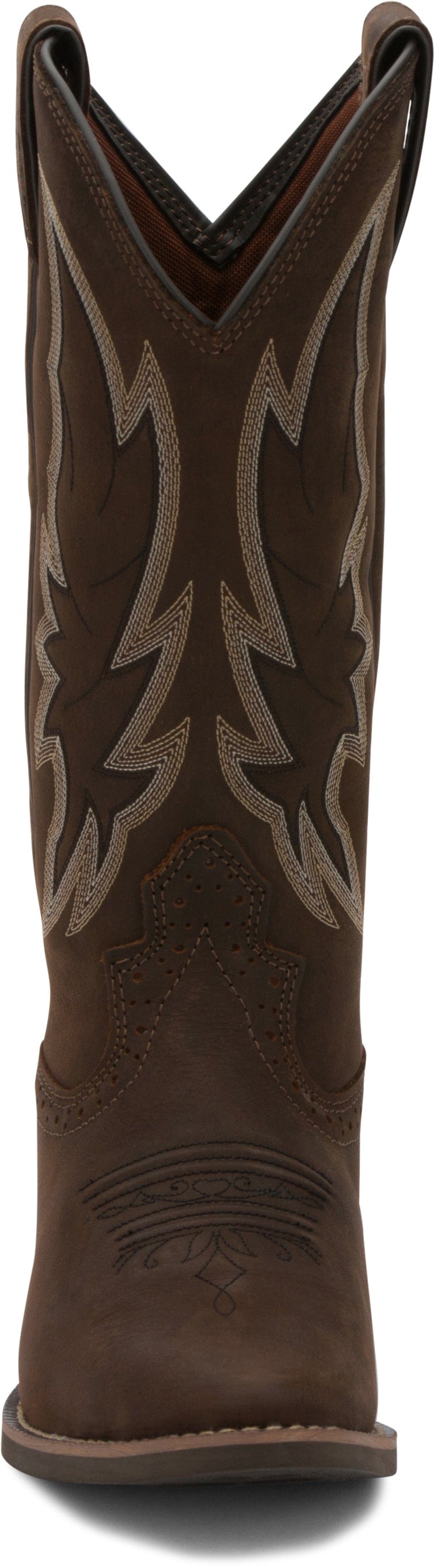 Justin Boots Boots Justin Boots Women's Stampede Rosella Chocolate Brown Round Toe Western Boots L2720