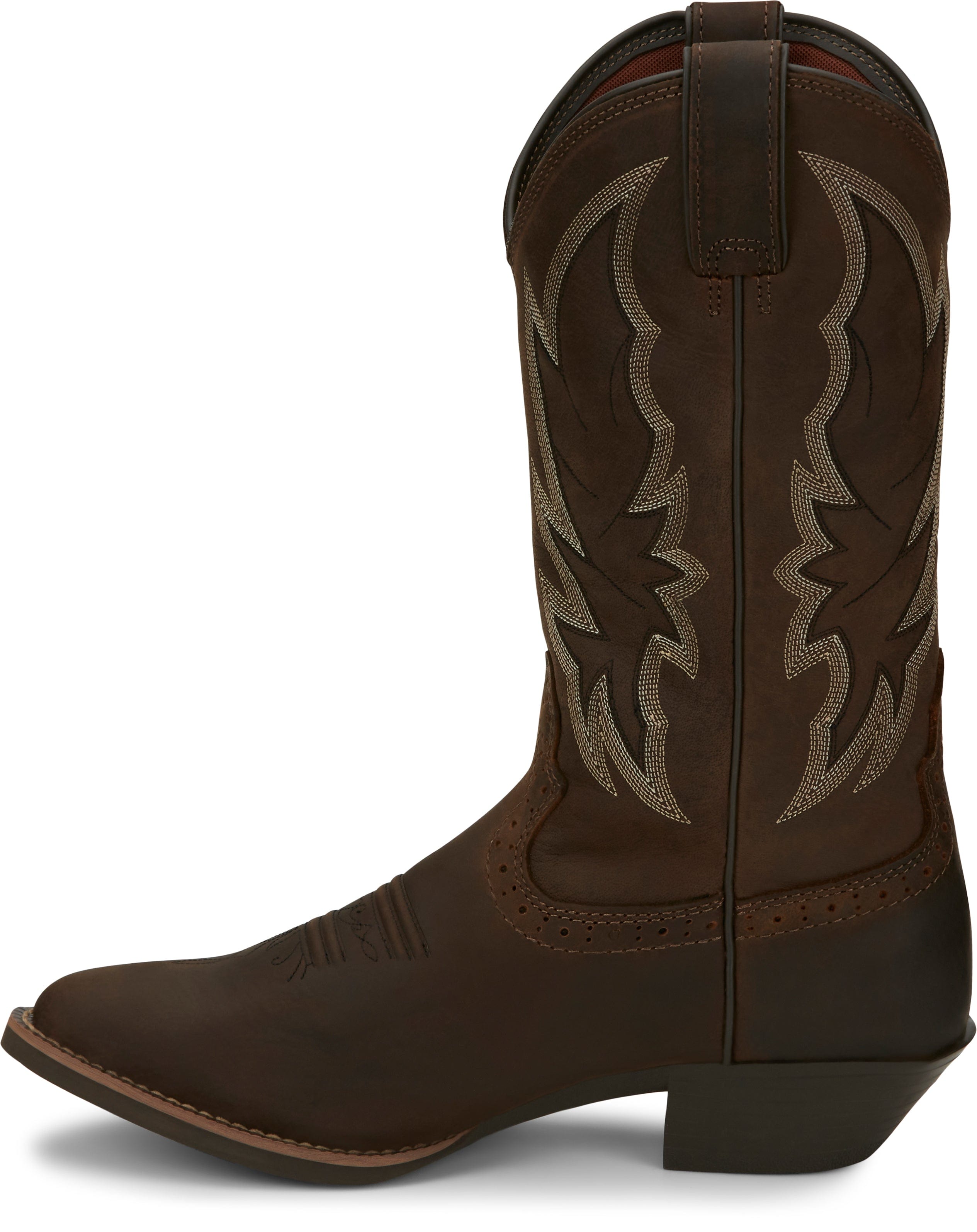 Justin Women's Stampede Rosella Chocolate Brown Round Toe Western