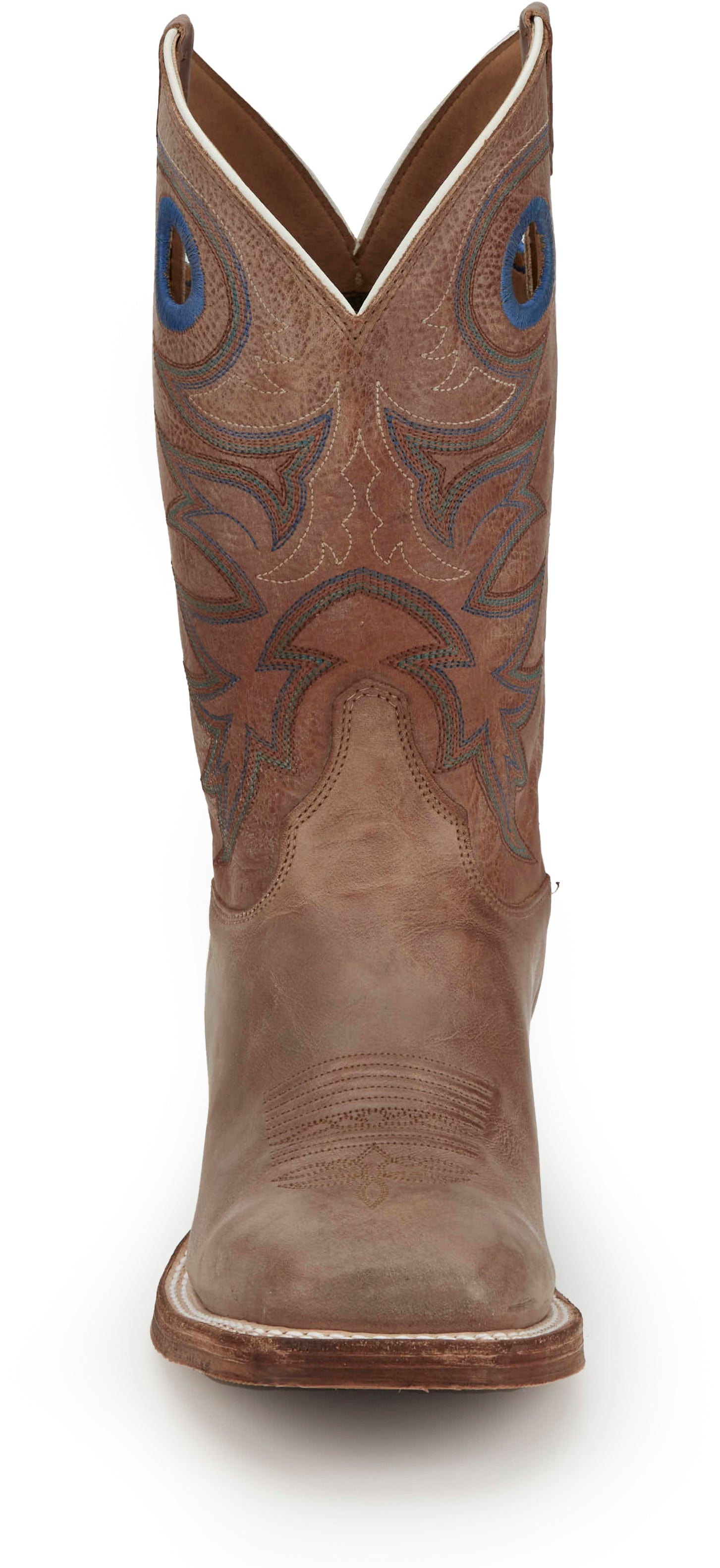 Justin Men's Bent Rail Caddo Tan Square Toe Western Boots BR744
