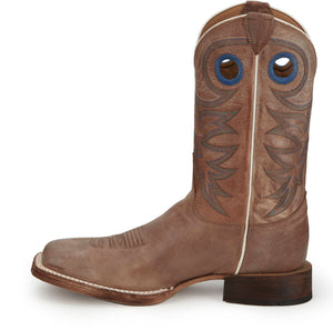 Justin Boots Boots Justin Men's Bent Rail Caddo Tan Square Toe Western Boots BR744