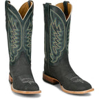 JUSTIN BOOTS Boots Justin Men's Black Cowman Shrunken Shoulder Cowboy Boots CX1321