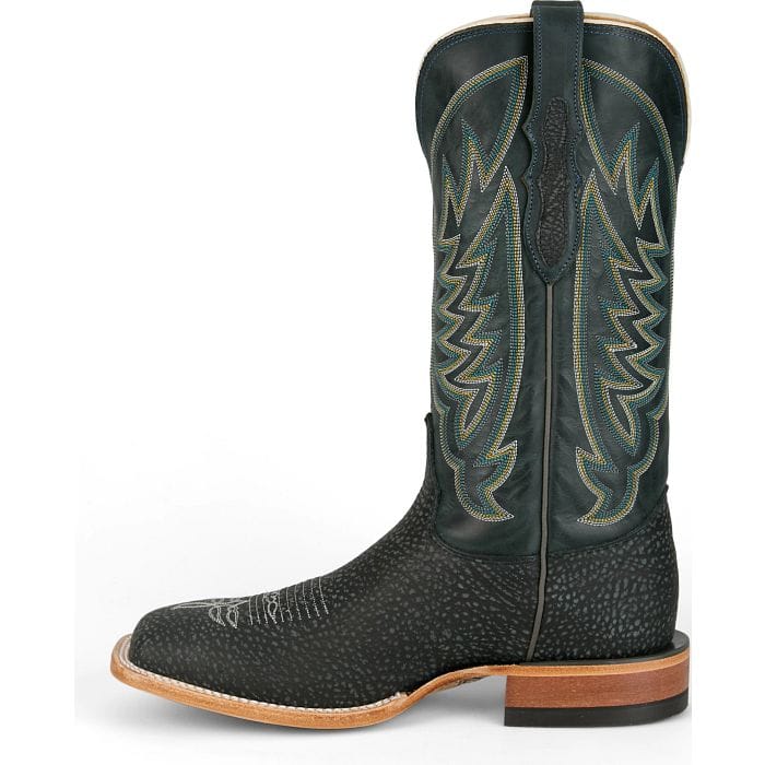 JUSTIN BOOTS Boots Justin Men's Black Cowman Shrunken Shoulder Cowboy Boots CX1321