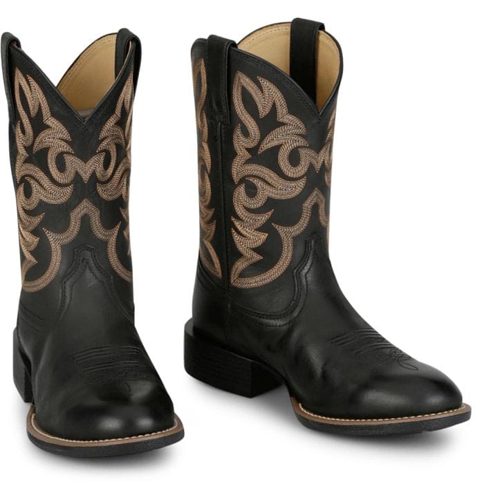 JUSTIN BOOTS Boots Justin Men's Black Jasper Cowboy Boots UN7170