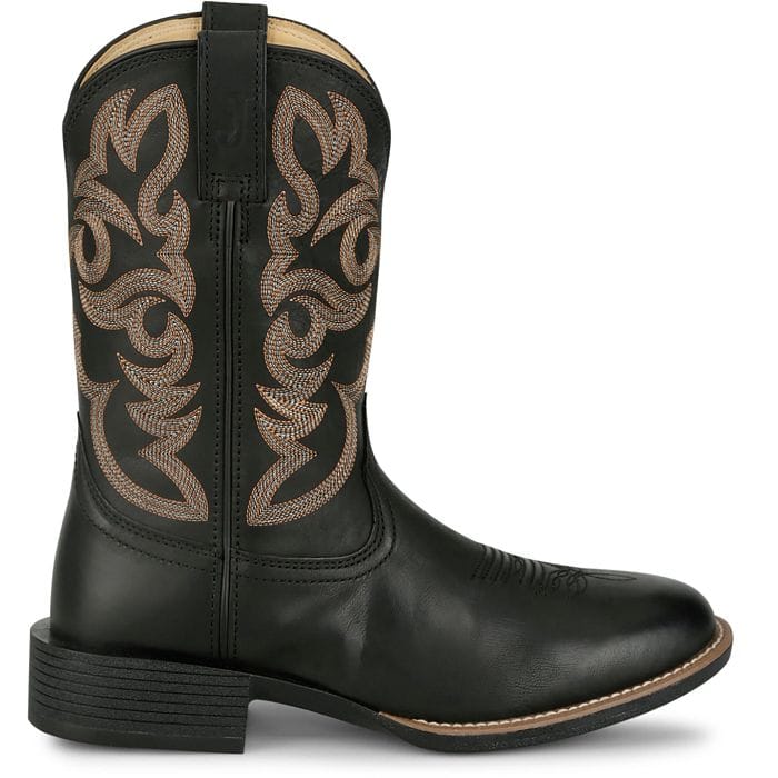 JUSTIN BOOTS Boots Justin Men's Black Jasper Cowboy Boots UN7170