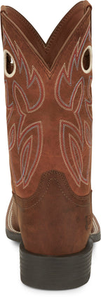 Justin Boots Boots Justin Men's Bowline Pecan Brown Water Buffalo Western Boots SE7523