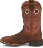Justin Boots Boots Justin Men's Bowline Pecan Brown Water Buffalo Western Boots SE7523