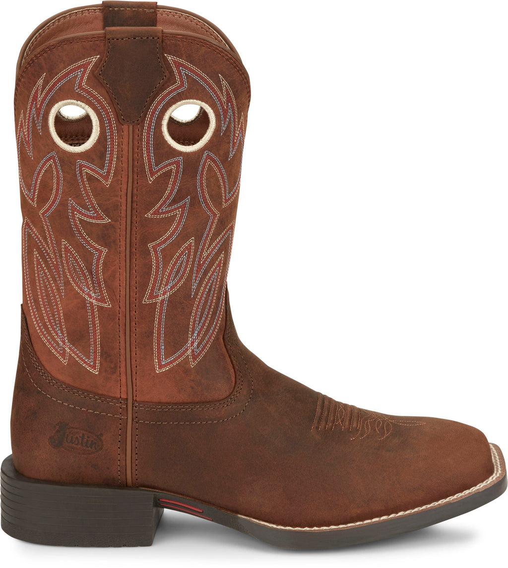 Justin Boots Boots Justin Men's Bowline Pecan Brown Water Buffalo Western Boots SE7523