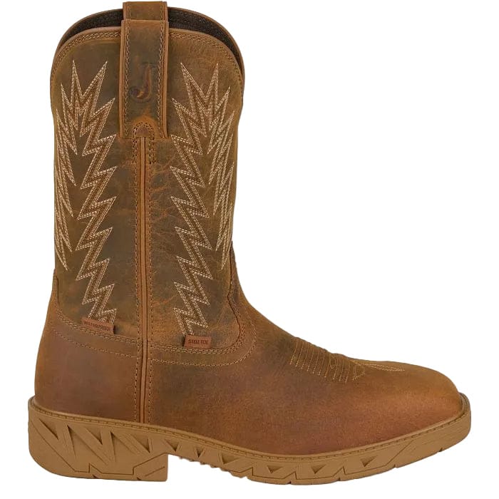 JUSTIN BOOTS Boots Justin Men's Brown Blinder Waterproof Steel Toe Work Boots PD4069