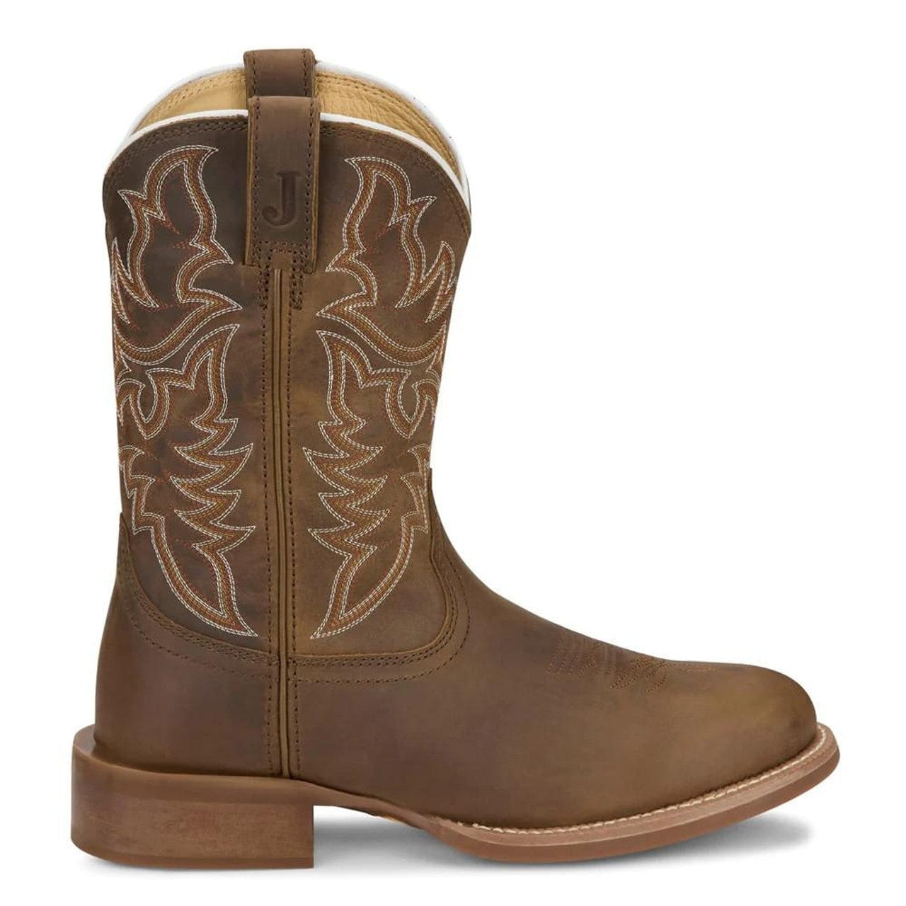 Justin Men's Khaki Brown Wild Bill Round Toe Western Boots FN7351