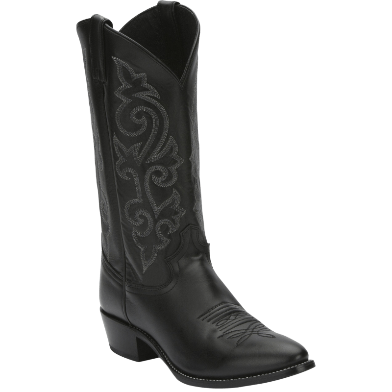 Justin Men s Buck Bay Apache Black Round Toe Western Boots 1409